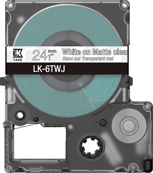 Epson LK-6TWJ Beschriftungsband, 24mm, schwarz/mattweiß