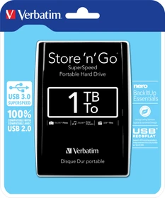 Verbatim Store 'n' Go Portable, schwarz, 1TB, USB 3.0 Micro-B