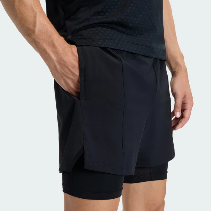 adidas D4T 2in1 Hose kurz schwarz (Herren) (KF6431) – Bild 7