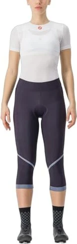 Castelli Velocissima Thermal Knicker Fahrradhose 3/4 dark night shade/silver reflex (Damen)