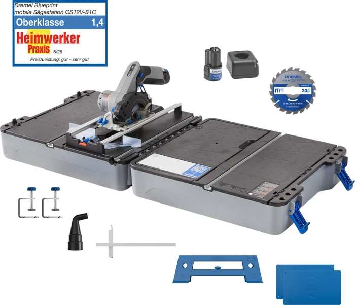 Dremel Akku-Tischkreissäge inkl. Koffer + Akku 2.0Ah (F013CS12JM)