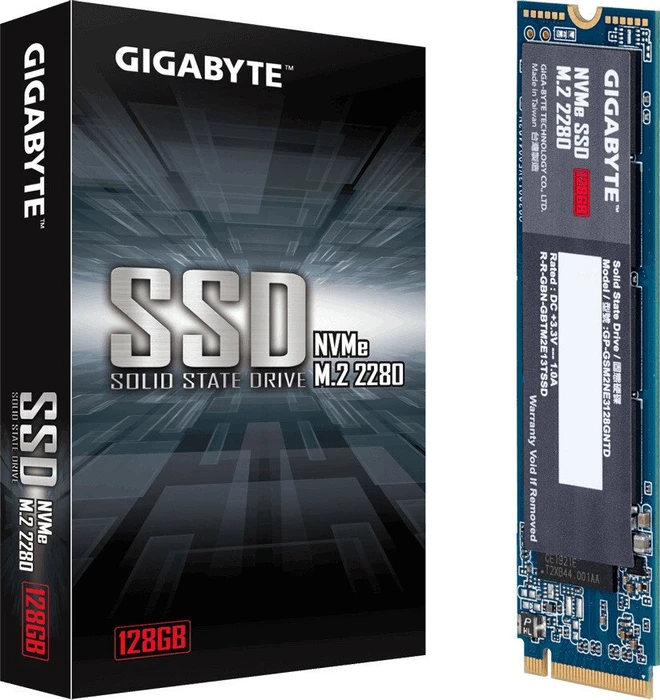 GIGABYTE NVMe SSD M.2 2280 128GB, M.2 2280 / M-Key / PCIe 3.0 x4