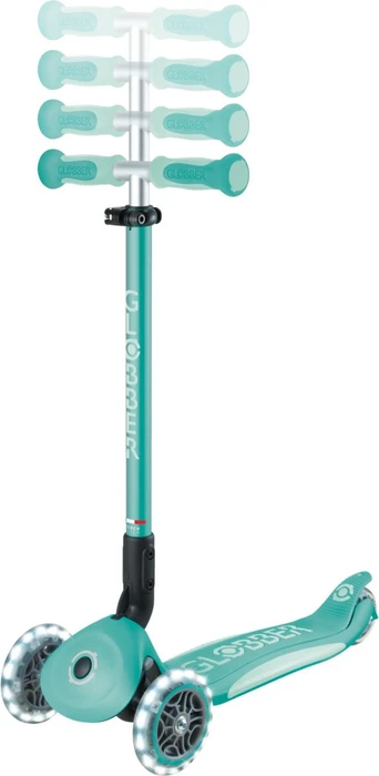 Globber Go Up Deluxe Lights Kickboard dark mint