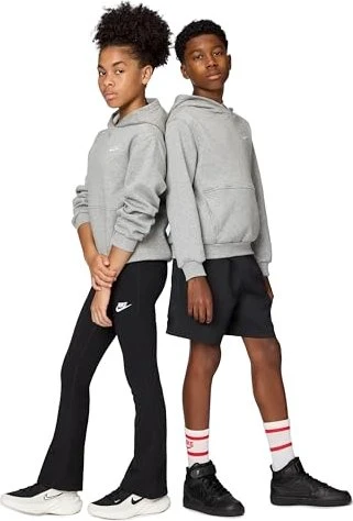 Nike Sportswear Club Fleece Hoodie dark grey heather/white (Junior)