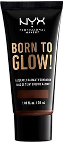NYX Born To Glow Naturally Radiant Foundation deep espresso, 30ml