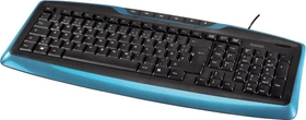 Hama K410 Media Keyboard blau, USB
