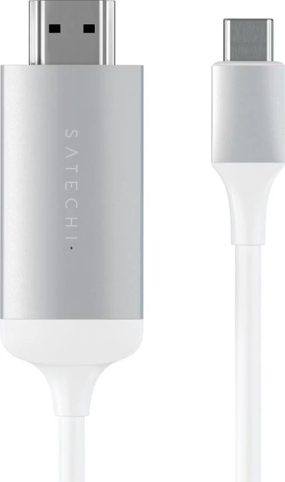 Satechi USB-C [Stecker] auf HDMI [Stecker] Adapterkabel, silber, 1.8m