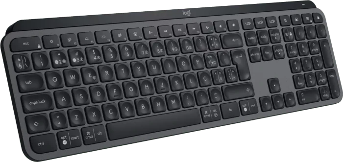 Logitech MX Keys S, Graphite, schwarz, LEDs weiß, Logi Bolt, USB/Bluetooth, PT