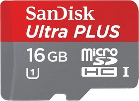 SanDisk Ultra PLUS R80 16GB Kit, UHS-I U1, Class 10