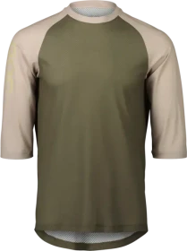 POC MTB Pure Trikot 3/4 epidote green/light sandstone beige (Herren)