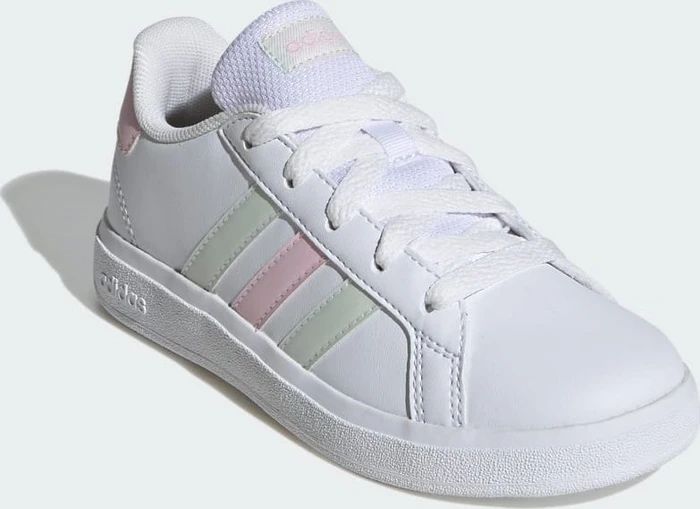 adidas Grand Court Lifestyle Tennis Lace-Up cloud white/crystal jade/clear pink (Junior)
