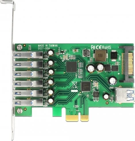 DeLOCK 7x USB-A 3.0, PCIe 2.0 x1