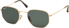 Ray-Ban RB3548N Hexagonal Flat Lenses 51mm gold/green classic