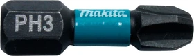 Makita Impact Black Kreuzschlitz Bit 1/4", PH3x25mm, 2 Stück