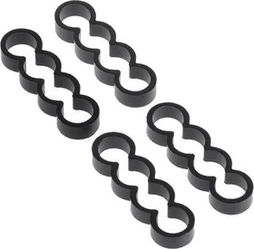 Alphacool Eiskamm Alu X4 Flat Kabelkamm 4mm, schwarz, 4er-Pack