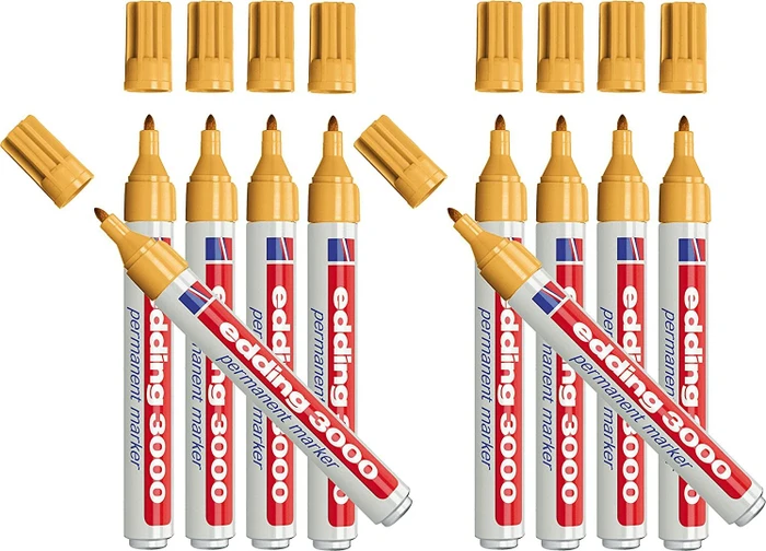 edding 3000 Permanentmarker ocker, 10er-Pack