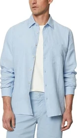 Marc O'Polo Regular Leinen Hemd langarm homestead blue (Herren)