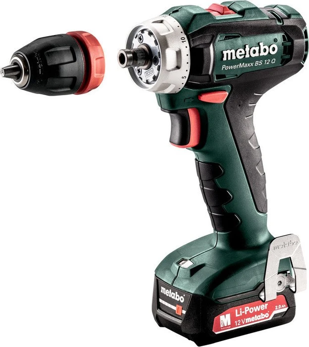 Metabo PowerMaxx BS 12 Q Akku-Bohrschrauber inkl. Koffer + 2 Akkus 2.0Ah