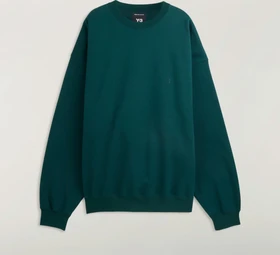 adidas Y-3 Brushed Terry Crew Sweatshirt aurora ivy