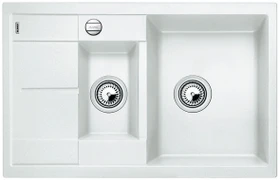 Blanco Metra 6 S Compact Einbau Becken reversibel mit Ablauffernbedienung weiß