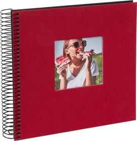 Goldbuch Spiralalbum Bella Vista 20x20 schwarze Seiten rot