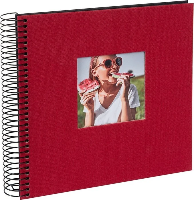 Goldbuch Spiralalbum Bella Vista 20x20 schwarze Seiten rot