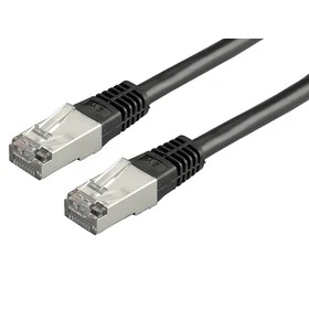 Roline / Secomp Patchkabel, Cat5e, SF/UTP, RJ-45/RJ-45, 0.5m, schwarz