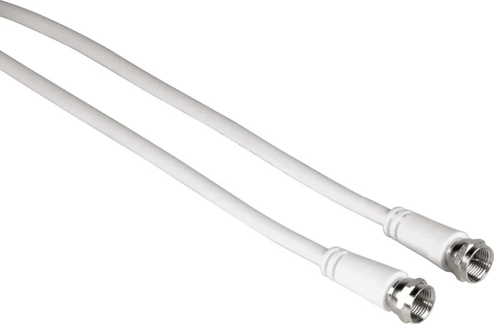 Hama SAT-Anschlusskabel, F-Stecker - F-Stecker, 3m, 85dB, weiß