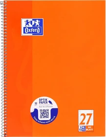 Oxford Schule Collegeblock, A4+, Lineatur 27, Softcover, orange, 80 Blatt
