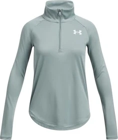 Under Armour Tech Graphic Funktionsshirt langarm silica green/white (Junior)