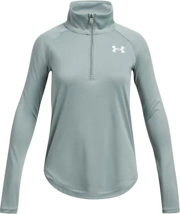 Under Armour Tech Graphic Funktionsshirt langarm silica green/white (Junior)