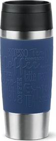 Emsa Travel Mug Classic Coffee and Tea Isolierbecher 360ml dunkelblau