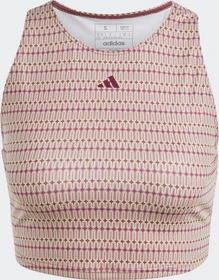 adidas Yoga Studio Print Funktionsshirt ärmellos shadow red/wonder orchid (Damen)
