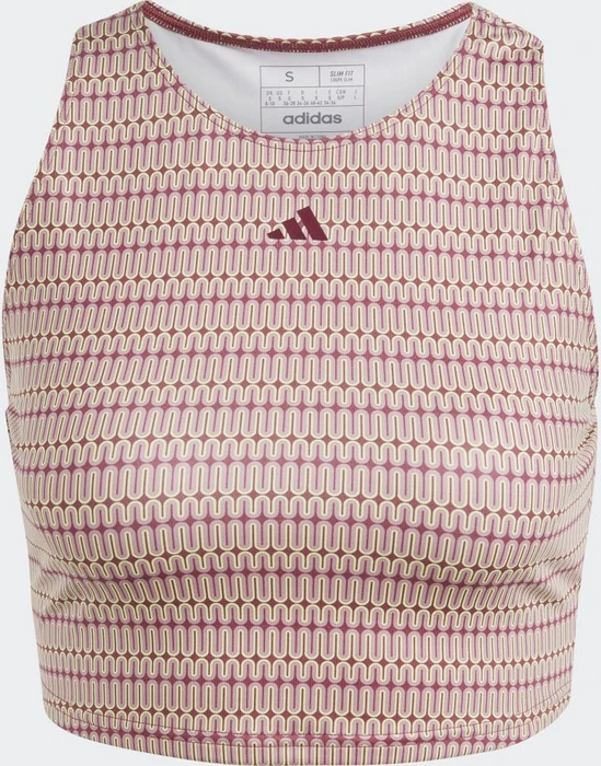 adidas Yoga Studio Print Funktionsshirt ärmellos shadow red/wonder orchid (Damen)