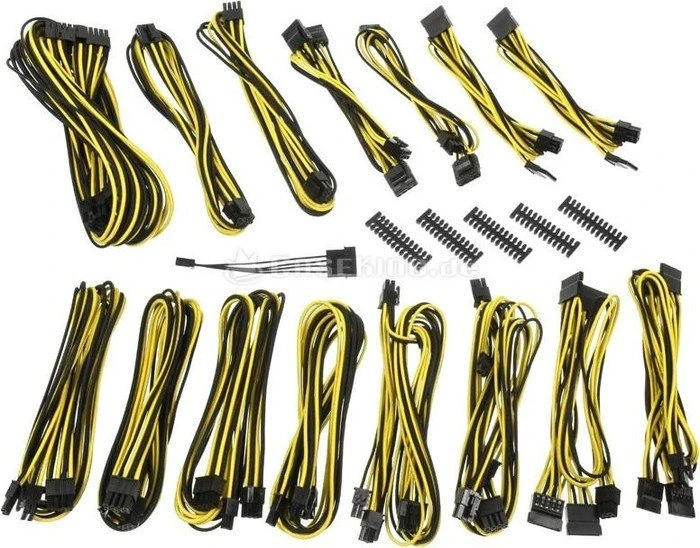 BitFenix Alchemy 2.0 EVG-Series Kabel Kit für Netzteile, schwarz/gelb