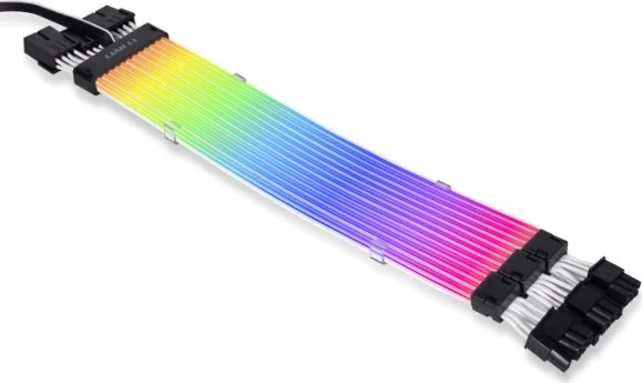 Lian Li Strimer Plus V2, Triple 8Pin, 3x 8-Pin PCIe Verlängerungskabel, RGB beleuchtet