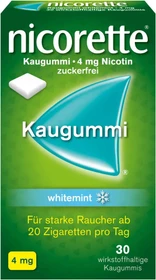 Johnson & Johnson Nicorette Whitemint 4mg Kaugummis, 30 Stück