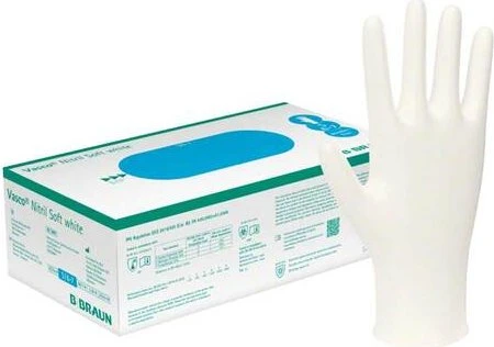 B.Braun Vasco Nitril Einweghandschuhe S weiß, 150 Stück