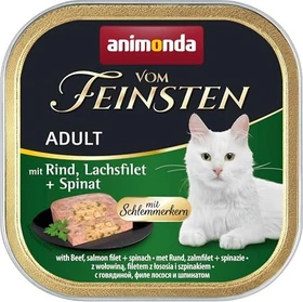 animonda Vom Feinsten Adult Schlemmerkern mit Rind, Lachsfilet und Spinat, 3.20kg (32x 100g)