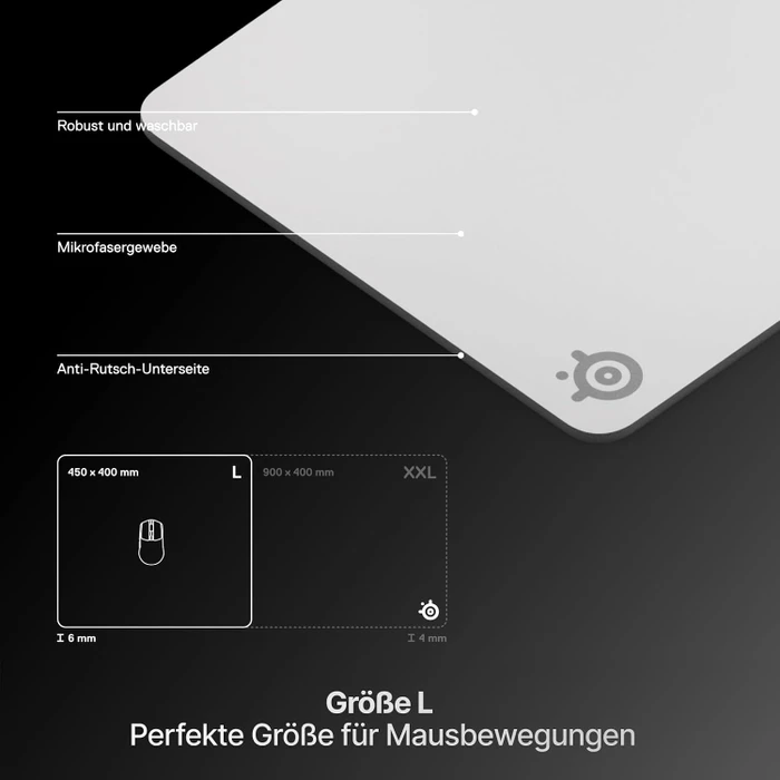 SteelSeries QcK Heavy Large, 450x400mm, weiß