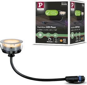 Paulmann Plug & Shine Floor Basisset 2W Bodenleuchte silber