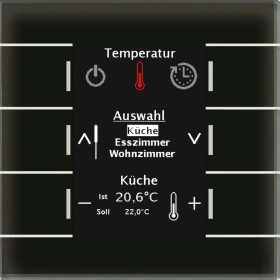 MDT Glas-Bedienzentrale Smart mit Farbdisplay schwarz
