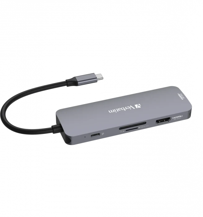 Verbatim USB-C Pro Multiport Hub CMH-08, USB-C 3.0 [Stecker]
