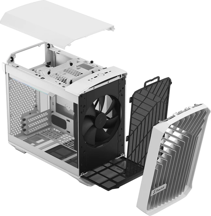 Fractal Design Torrent Nano White TG Clear Tint, Glasfenster, Mini-ITX