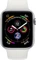 Apple Watch Series 4 (GPS + Cellular) Aluminium 44mm silber mit Sportarmband weiß Vorschaubild