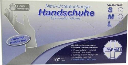 Param Nitril Einweghandschuhe S blau, 100 Stück