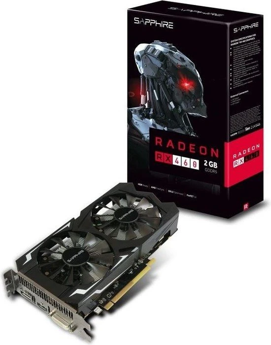 Sapphire Radeon RX 460 2G D5, 2GB GDDR5, DVI, HDMI, DP, lite retail