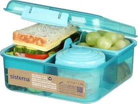 Sistema Bento-Würfel mit Joghurtbecher Brotdose türkis