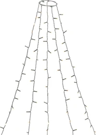Konstsmide Lichterkette Baummantel grün LED 200x warmweiß