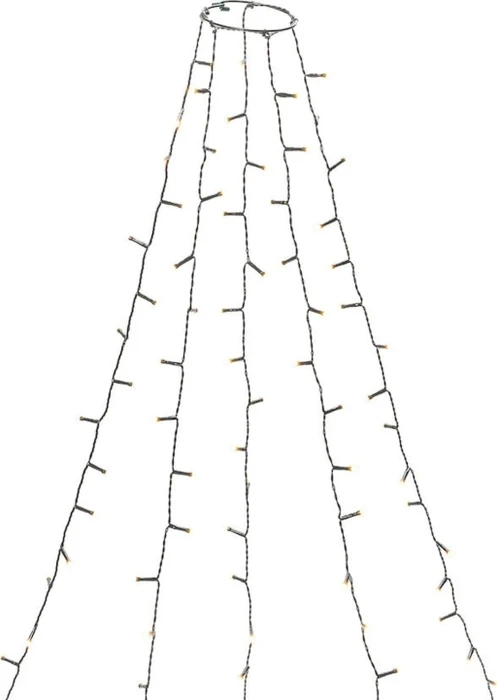 Konstsmide Lichterkette Baummantel grün LED 200x warmweiß